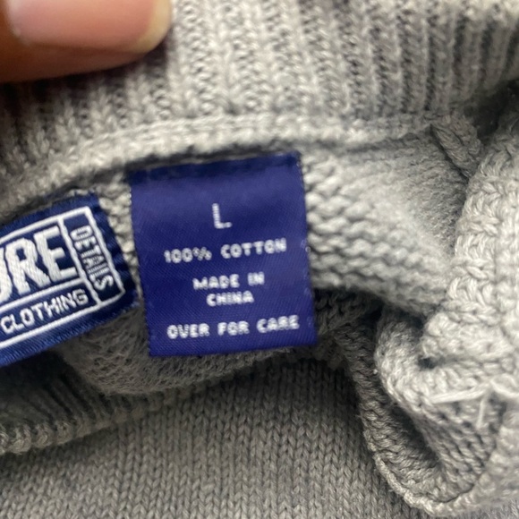 Authentic STRUCTURE Gray V Neck Men Sweater Size L - Picture 6 of 6